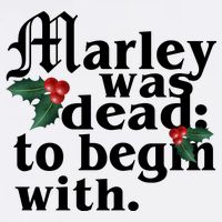 Marley Was Dead To Begin With Mistletoe Christmas Flatbill Hat