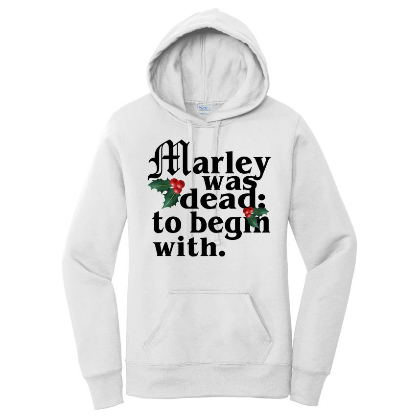 Marley Was Dead To Begin With Mistletoe Christmas Women's Pullover Hoodie