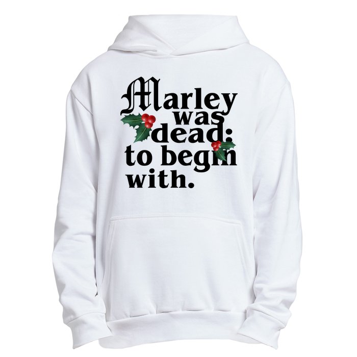 Marley Was Dead To Begin With Mistletoe Christmas Urban Pullover Hoodie