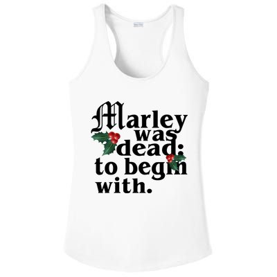 Marley Was Dead To Begin With Mistletoe Christmas Ladies PosiCharge Competitor Racerback Tank