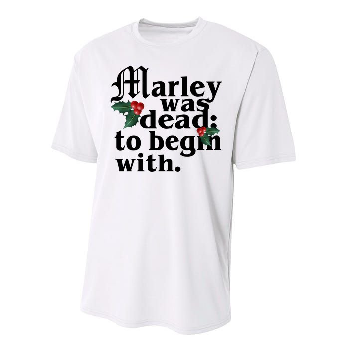 Marley Was Dead To Begin With Mistletoe Christmas Performance Sprint T-Shirt