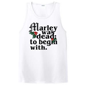 Marley Was Dead To Begin With Mistletoe Christmas PosiCharge Competitor Tank