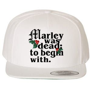 Marley Was Dead To Begin With Mistletoe Christmas Wool Snapback Cap