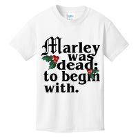Marley Was Dead To Begin With Mistletoe Christmas Kids T-Shirt