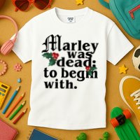 Marley Was Dead To Begin With Mistletoe Christmas Kids T-Shirt
