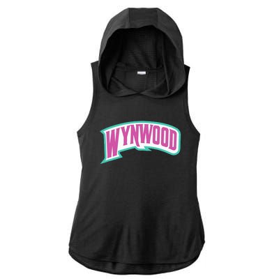 Miami Wynwood Design District For Tourist & Miami Locals Ladies PosiCharge Tri-Blend Wicking Draft Hoodie Tank