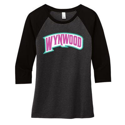 Miami Wynwood Design District For Tourist & Miami Locals Women's Tri-Blend 3/4-Sleeve Raglan Shirt