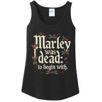 Marley Was Dead To Begin With Funny Novelty Christmas Ladies Essential Tank