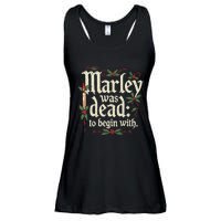 Marley Was Dead To Begin With Funny Novelty Christmas Ladies Essential Flowy Tank