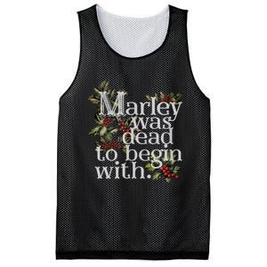 Marley Was Dead To Begin With Funny Novelty Christmas Mesh Reversible Basketball Jersey Tank