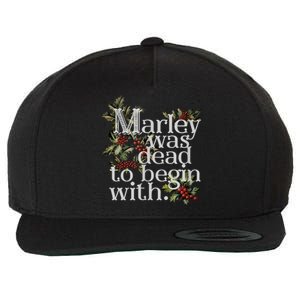 Marley Was Dead To Begin With Funny Novelty Christmas Wool Snapback Cap