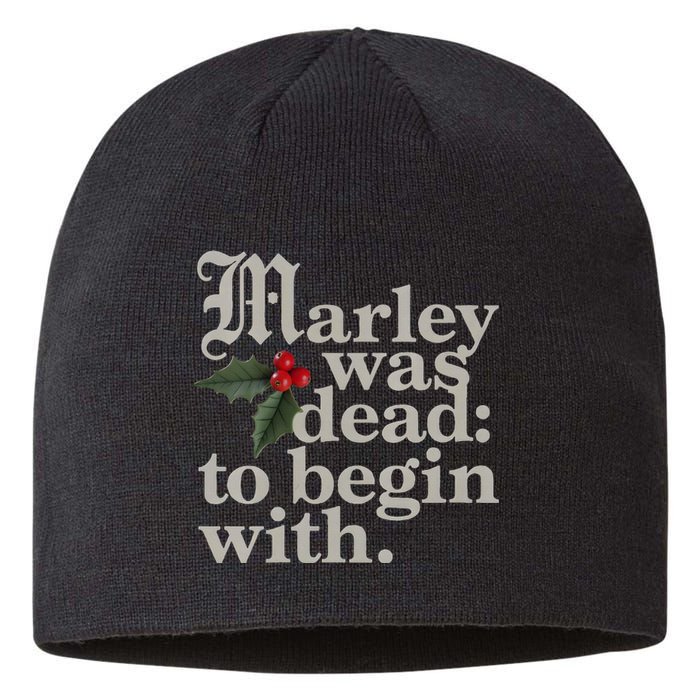 Marley Was Dead To Begin With Funny Quote Xmas Sustainable Beanie