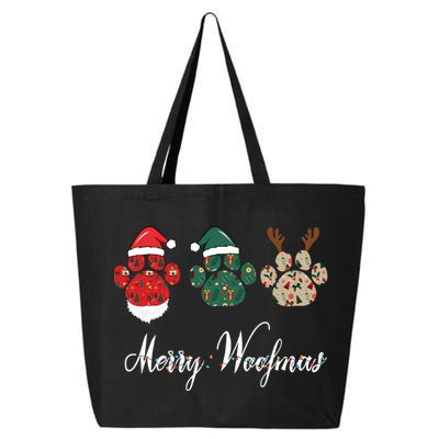 Merry Woofmas Dog Christmas Paw Gift 25L Jumbo Tote
