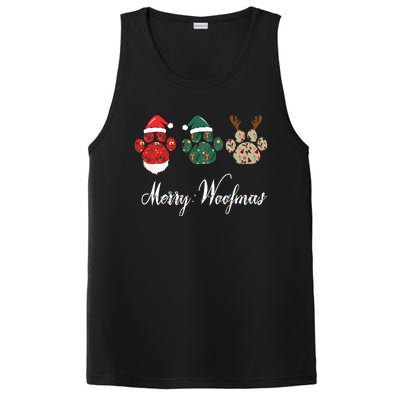 Merry Woofmas Dog Christmas Paw Gift PosiCharge Competitor Tank