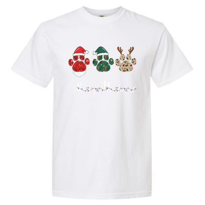 Merry Woofmas Dog Christmas Paw Gift Garment-Dyed Heavyweight T-Shirt