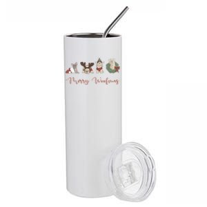 Merry Woofmas Dog Lover Xmas Christmas Gift Stainless Steel Tumbler