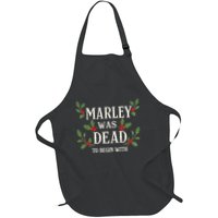 Marley Was Dead To Begin With Christmas Xmas Full-Length Apron With Pockets