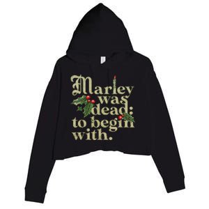 Marley Was Dead To Begin With Crop Fleece Hoodie