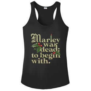 Marley Was Dead To Begin With Ladies PosiCharge Competitor Racerback Tank