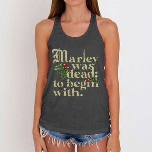 Marley Was Dead To Begin With Women's Knotted Racerback Tank