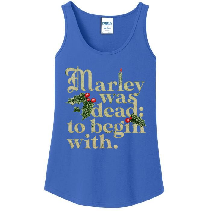 Marley Was Dead To Begin With Ladies Essential Tank