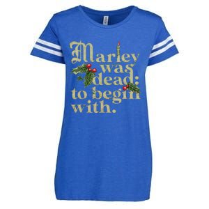 Marley Was Dead To Begin With Enza Ladies Jersey Football T-Shirt