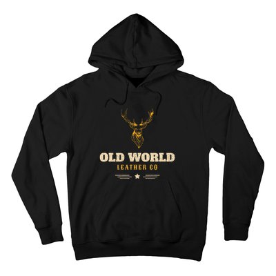 Monster Whitetail Deer Old World Leather Hoodie