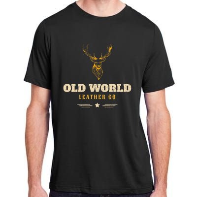 Monster Whitetail Deer Old World Leather Adult ChromaSoft Performance T-Shirt