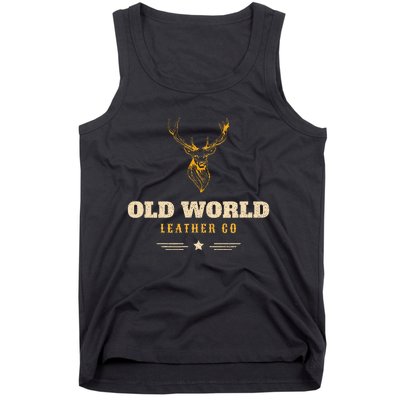 Monster Whitetail Deer Old World Leather Tank Top