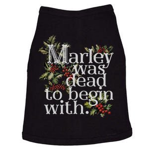 Marley Was Dead To Begin With Funny Novelty Christmas Doggie Tank