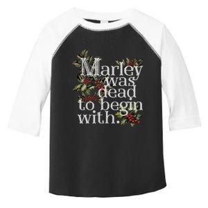 Marley Was Dead To Begin With Funny Novelty Christmas Toddler Fine Jersey T-Shirt