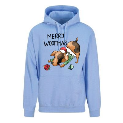 Merry Woofmas Dog Christmas Unisex Surf Hoodie