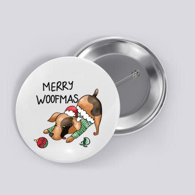 Merry Woofmas Dog Christmas Button
