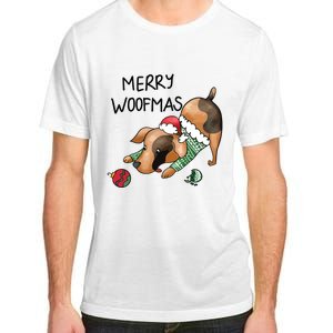 Merry Woofmas Dog Christmas Adult ChromaSoft Performance T-Shirt