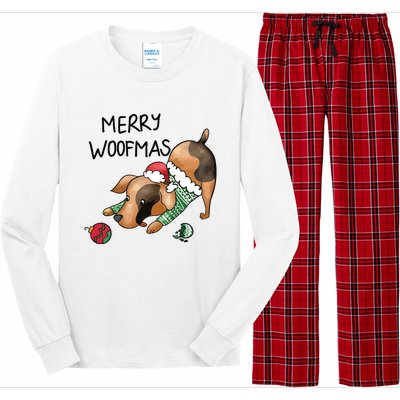 Merry Woofmas Dog Christmas Long Sleeve Pajama Set