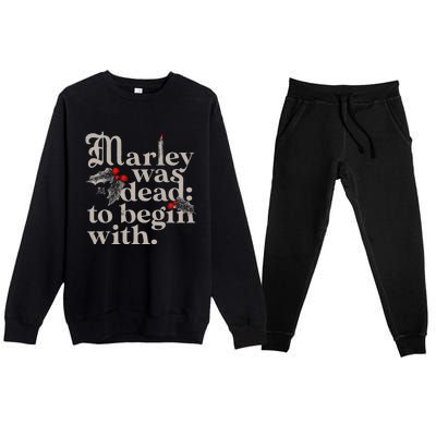 Marley Was Dead To Begin With Premium Crewneck Sweatsuit Set