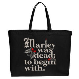 Marley Was Dead To Begin With Cotton Canvas Jumbo Tote