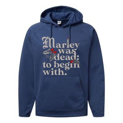 Marley Was Dead To Begin With Performance Fleece Hoodie