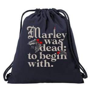 Marley Was Dead To Begin With Drawstring Bag