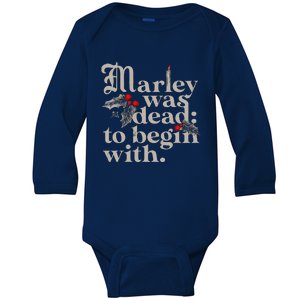 Marley Was Dead To Begin With Baby Long Sleeve Bodysuit