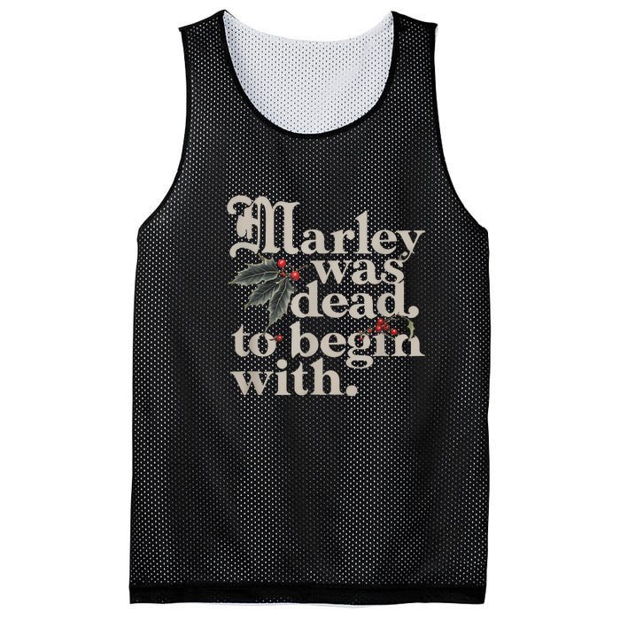 Marley Was Dead To Begin With Funny Quote Mesh Reversible Basketball Jersey Tank