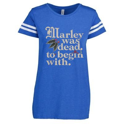 Marley Was Dead To Begin With Funny Quote Enza Ladies Jersey Football T-Shirt