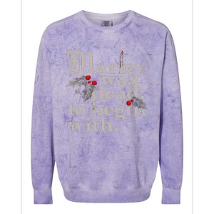 Marley Was Dead To Begin With Colorblast Crewneck Sweatshirt