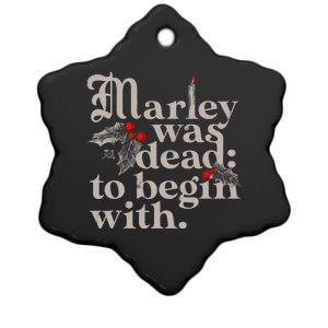 Marley Was Dead To Begin With Ceramic Star Ornament