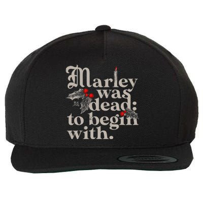 Marley Was Dead To Begin With Wool Snapback Cap