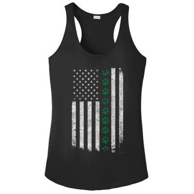 Military Working Dog American Flag Thin Green Line K9giftunit Funny Gift Ladies PosiCharge Competitor Racerback Tank