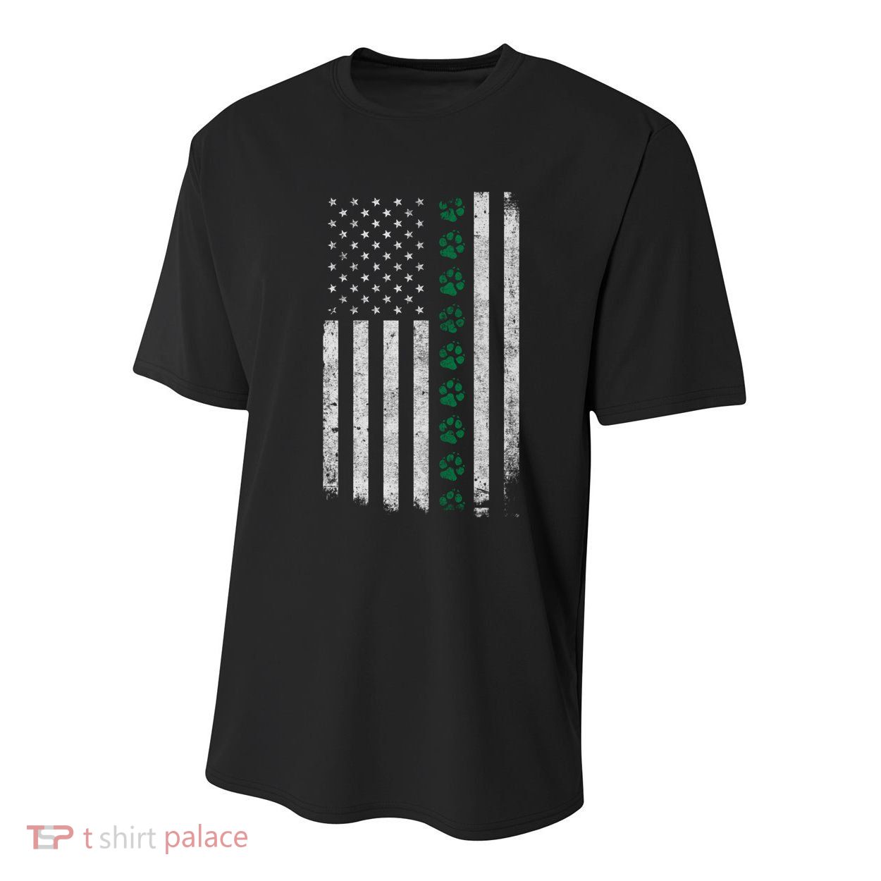 Military Working Dog American Flag Thin Green Line K9giftunit Funny Gift Youth Performance Sprint T-Shirt