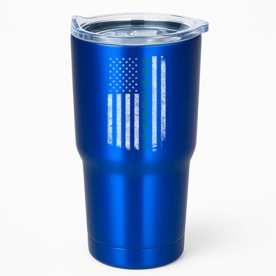 Military Working Dog American Flag Thin Green Line K9giftunit Funny Gift Tumbler