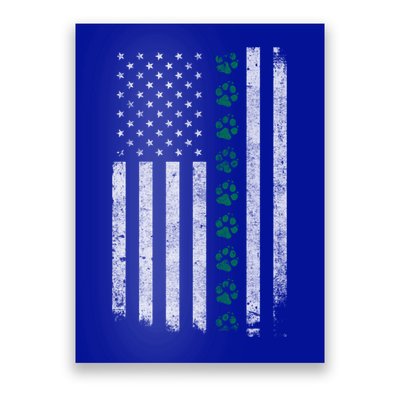 Military Working Dog American Flag Thin Green Line K9giftunit Funny Gift Poster