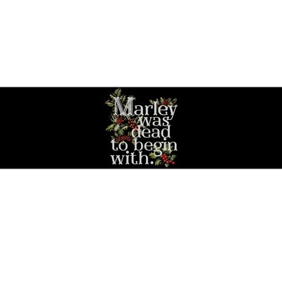 Marley Was Dead To Begin With Funny Novelty Christmas Bumper Sticker